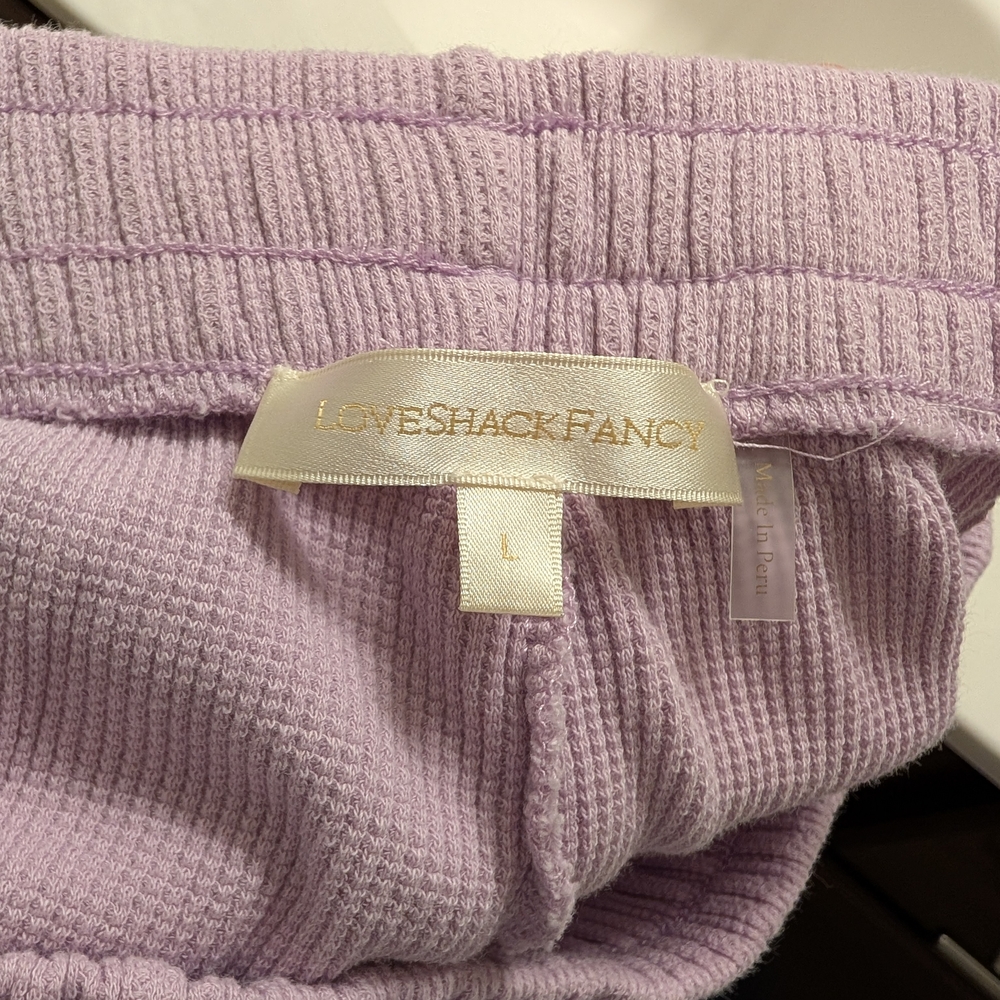 LoveShackFancy Lilac Joggers